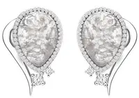 Preciosa Elegantní náušnice Ines Matrix bílé 6111 11