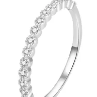 Beneto Jemný stříbrný prsten se zirkony AGG362 52 mm