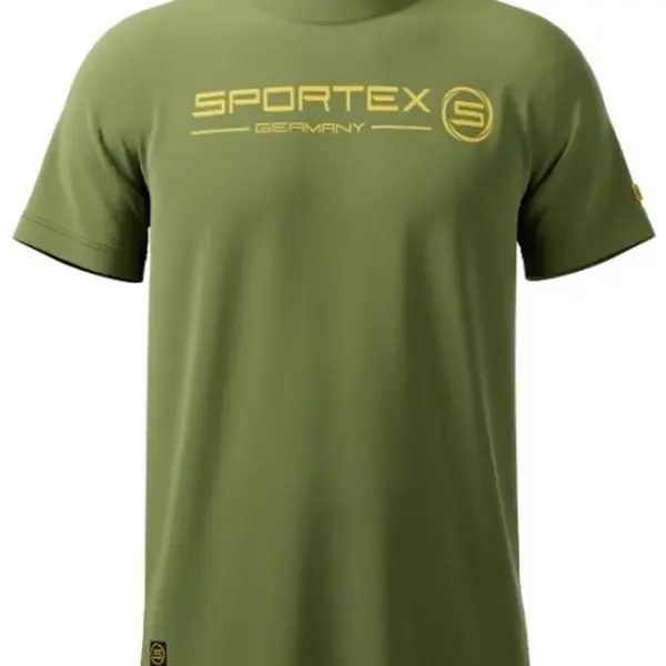 Sportex rybářské tričko t-shirt zelené s logem - xxl