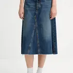 Džínová sukně Levi's modrá barva, midi, áčková, A9316