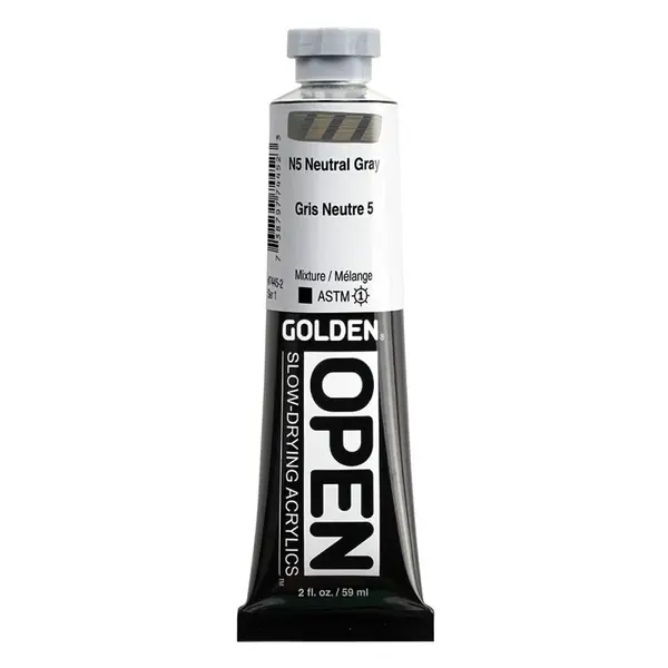 Akrylová barva Golden Open Slow Drying 59 ml - N5 Neutral Gray 7445