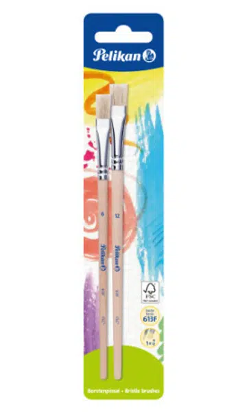 Pelikan - Štětinové štětce 613F č.6,12