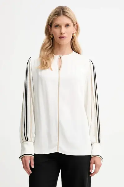 Halenka BOSS dámská, béžová barva, s aplikací, 50546147