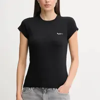 Tričko Pepe Jeans MERIDA dámské, černá barva, PL506037