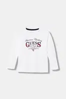 Dětské bavlněné tričko s dlouhým rukávem Guess bílá barva, s potiskem, N5YI21 K8HM4