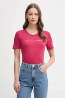 Bavlněné tričko United Colors of Benetton dámské, červená barva, 3GA2E16A2