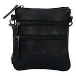 Kožená crossbody kapsa černá - Greenwood Lekky