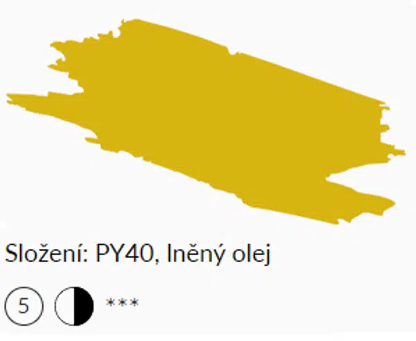 Olejová barva Umton 20ml – 0082 Aureolin
