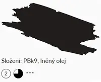 Olejová barva Umton 20ml – 0052 Čerň kostní