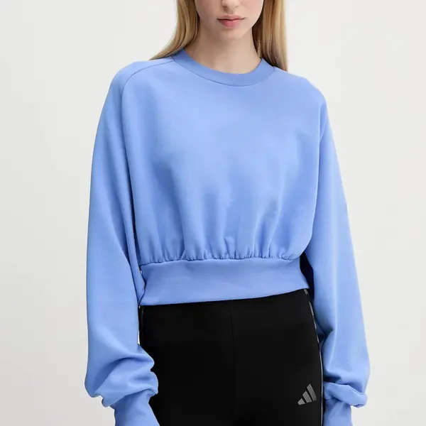 Mikina adidas All SZN dámská, modrá barva, hladká, JV9895