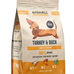 animALL Mini Turkey & Duck granule pro psy 7 kg