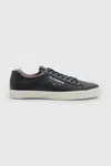 Kožené tenisky AllSaints UNDGRND LTHR LOW TOP pánské, černá barva, M058FB