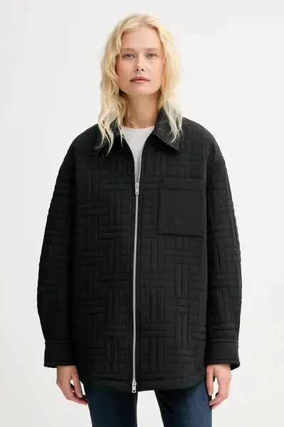 Bunda Kenzo černá barva, přechodná, oversize, FF62BL2399NN