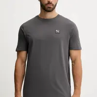 Bavlněné tričko Puma ESS ELEVATED pánské, zelená barva, 684726