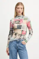 Svetr Desigual MONTREAL dámský, béžová barva, s pologolfem, 25WWJF39