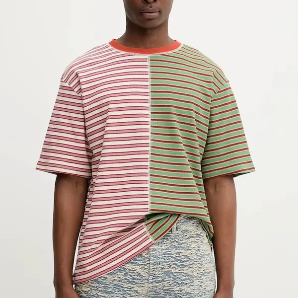 Tričko Desigual MASNOU pánské, zelená barva, 25WMTK27