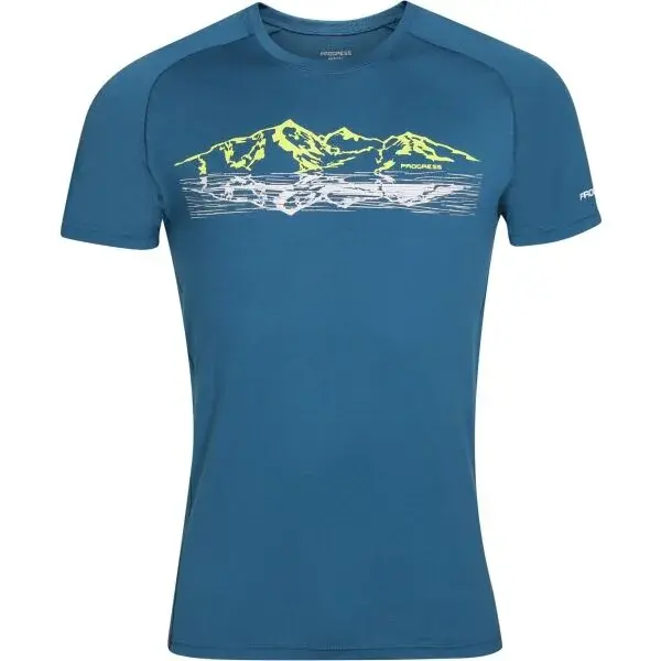 PROGRESS TASMAN Pánske Merino tričko s krátkym rukávom, tmavo modrá, veľkosť XXL