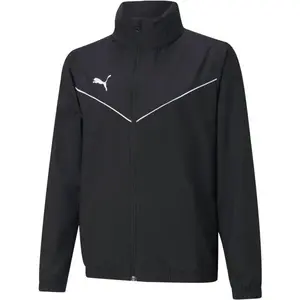 Puma TEAMRISE ALL WEATHER JKT JR Chlapčenská bunda, čierna, veľkosť