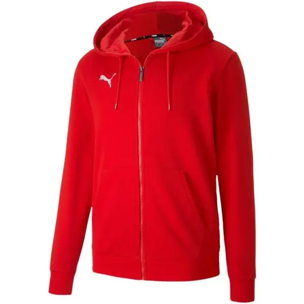 Puma TEAMGOAL 23 CASUALS HOODED JACKET Pánska športová mikina, červená, veľkosť