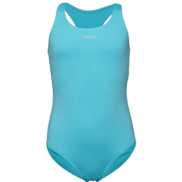 AQUOS FOK Dievčenské jednodielne plavky, svetlomodrá, veľkosť 140-146