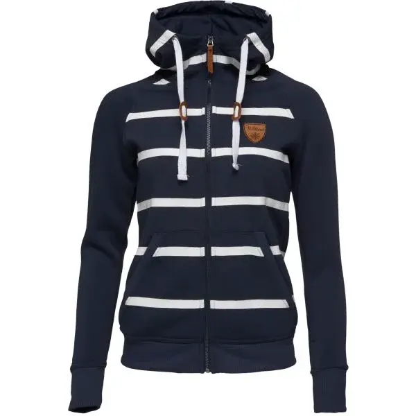Willard MINAIA Dámska mikina so zapínaním po celej dĺžke, tmavo modrá, veľkosť