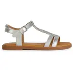 Geox S.KARLY G. Dievčenské sandále, strieborná, veľkosť
