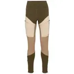KARI TRAA ANE HIKING TIGHTS Dámske legíny, khaki, veľkosť