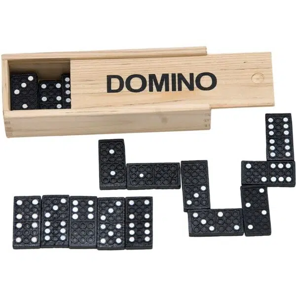 WOODY DOMINO KLASIK Domino, čierna, veľkosť