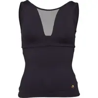 GOLDBEE SHAPING LONG TOP MESH Dámsky top, čierna, veľkosť