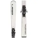 Elan CRYSTAL WHITE LS + EL9.0 GW Dámske zjazdové lyže, biela, veľkosť