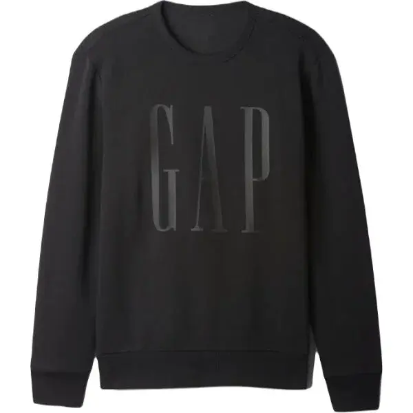 GAP FLEECE Pánska mikina, čierna, veľkosť