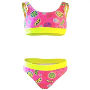 AXONE LEMONS Dievčenské dvojdielne plavky, ružová, veľkosť