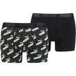 Puma MEN AOP BOXER 2P Pánske boxerky, čierna, veľkosť