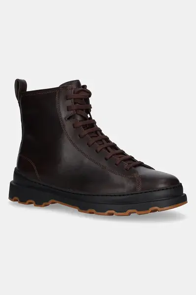 Kožené boty Camper Brutus+ pánské, hnědá barva, K300533-002