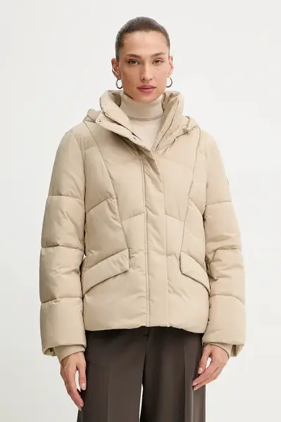 Bunda BOSS Pepule5 béžová barva, zimní, 50546845