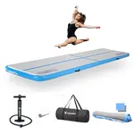 Airtrack inSPORTline Airstunt 400x100x10 cm bílá s ruční pumpou