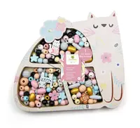 Sycomore Dřevěné pastelové korálky - Kočka