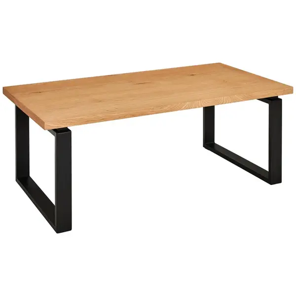 MID.YOU KONFERENČNÍ STOLEK, přírodní barvy, černá, dřevo, kov, kompozitní dřevo, 115/60/42,5 cm