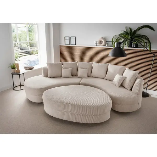 Livetastic SEDACÍ SOUPRAVA, textil, béžová