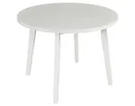 Kulatý jídelní stůl Norveg 100 cm, bělená borovice/bílý