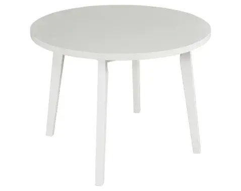 Kulatý jídelní stůl Norveg 100 cm, bělená borovice/bílý