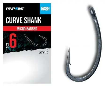 Nash háčky curve shank micro barbed 10 ks - velikost 6