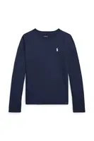 Dětské bavlněné tričko s dlouhým rukávem Polo Ralph Lauren tmavomodrá barva, 313841122029
