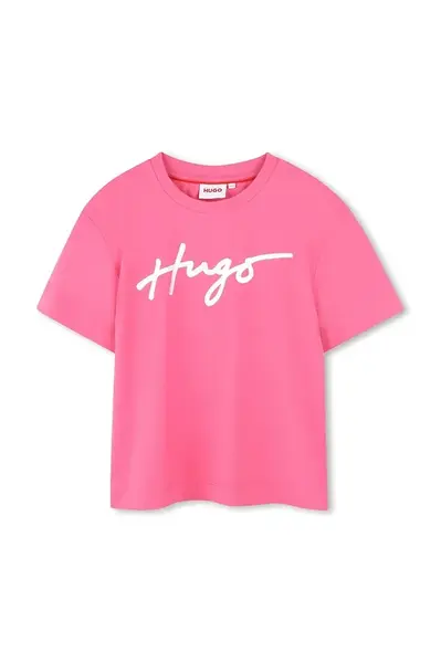 Dětské bavlněné tričko HUGO