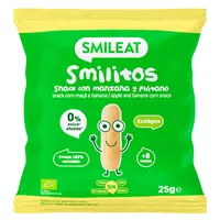 SMILEAT BIO kukuřičné křupky banán a jablko s panenským olivovým olejem 25 g