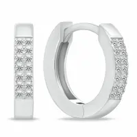 Brilio Silver Nadčasové kruhové náušnice ze stříbra EA342W
