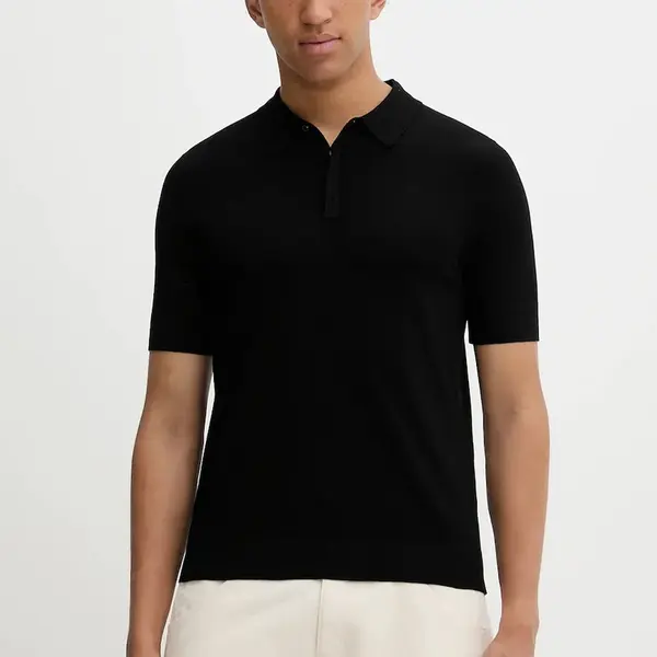 Polo tričko HUGO pánské, černá barva, 50536672