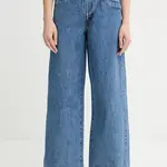 Džíny Levi's 94 BAGGY WIDE LEG dámské, modrá barva, A5929