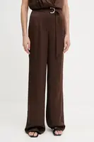 Kalhoty Marciano by Guess IVA dámské, hnědá barva, široké, high waist, 5YGB17 7350A