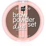 essence Brow Powder Duo set na obočí odstín 02 Medium 1.8 g